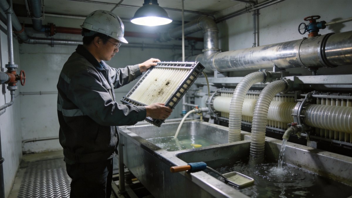 MBR膜堵了怎么处理?清洗周期与运行维护建议(图1) MBR膜堵了怎么处理?清洗周期与运行维护建议
